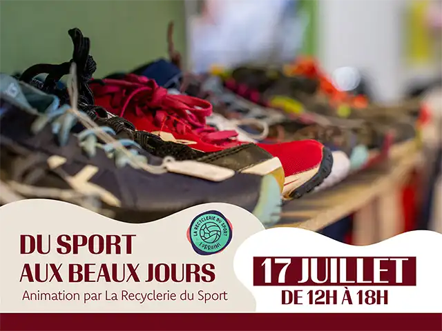 Animation par La Recyclerie du Sport aux Beaux Jours le 17 juillet de 12h à 18h