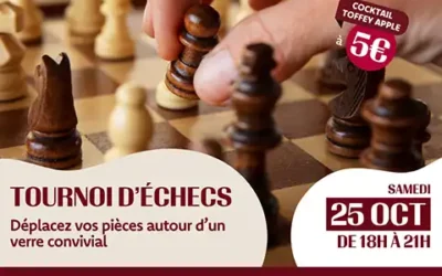 25 octobre : Tournoi d’échecs