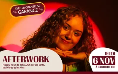6 novembre : Afterwork avec Garance