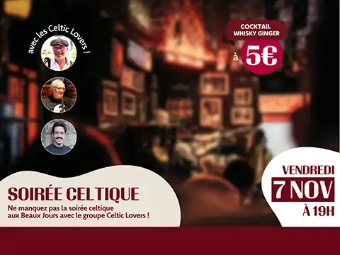 7-novembre-soiree-celtique-les-beaux-jours-thionville 7 novembre, soirée celtique aux Beaux Jours Thionville avec un concert du groupe Celtic Lovers