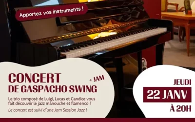 22 janvier : Concert de Gaspacho Swing et jam