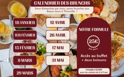 Les Beaux Jours Thionville : Dates de brunchs dès janvier 2026