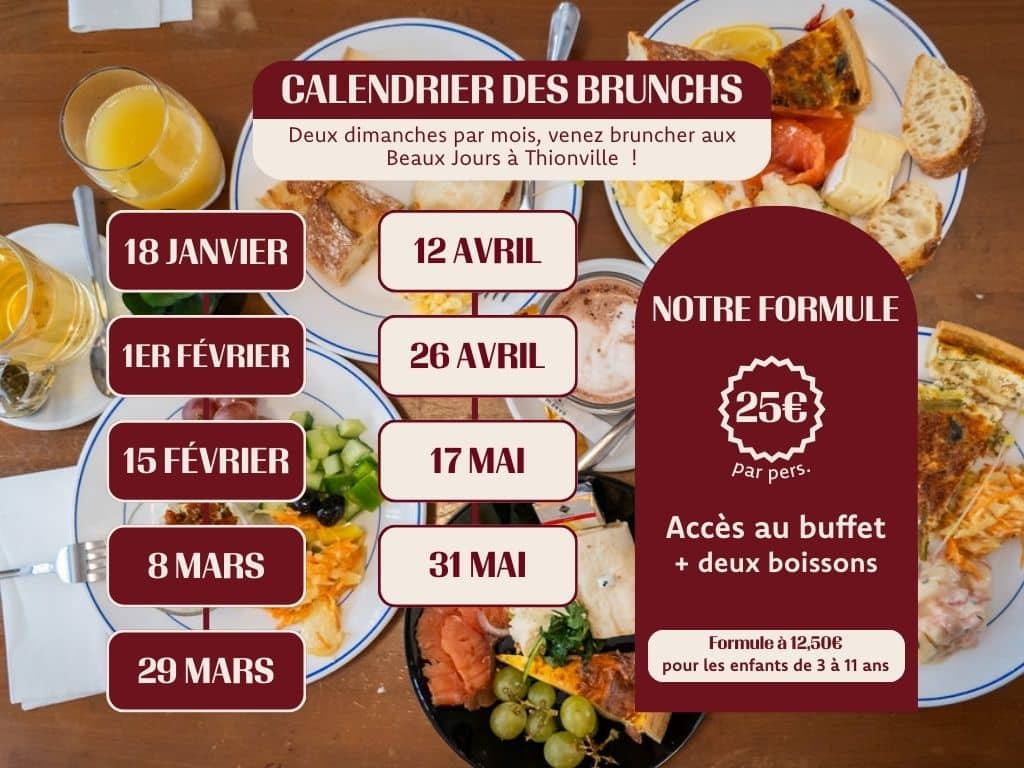 Nouvelles-dates-brunchs-les-beaux-jours-de-thionville Découvrez les dates des brunchs à venir aux Beaux Jours de Thionville