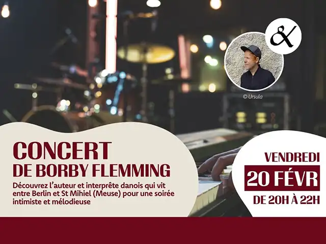 20-février-concert-borby-flemming-les-beaux-jours-thionville Le musicien Borby Flemming donnera un concert aux Beaux Jours le vendredi 20 février à partir de 20h !