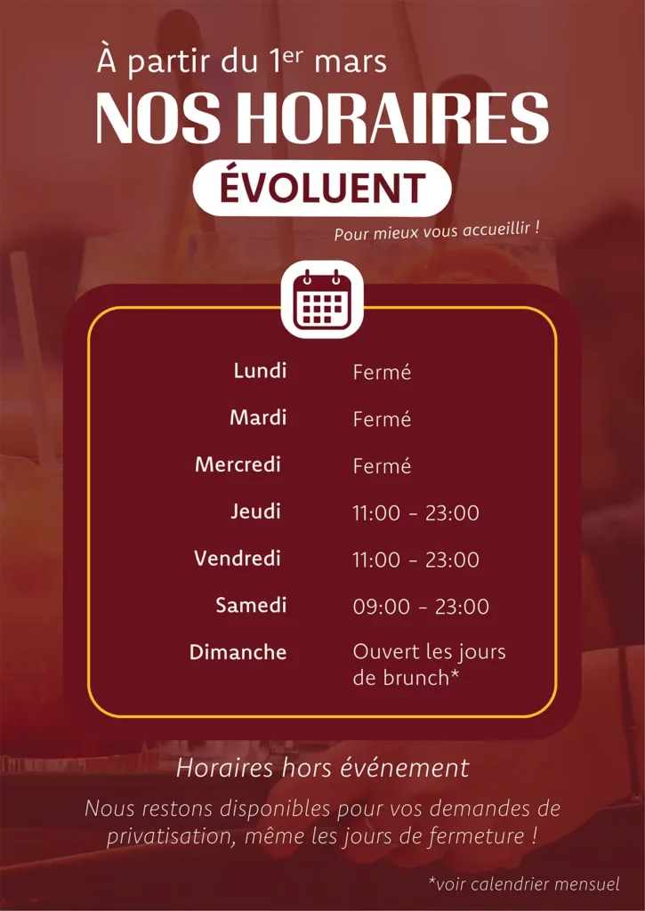 horaires février 2026 Les Beaux Jours Thionville