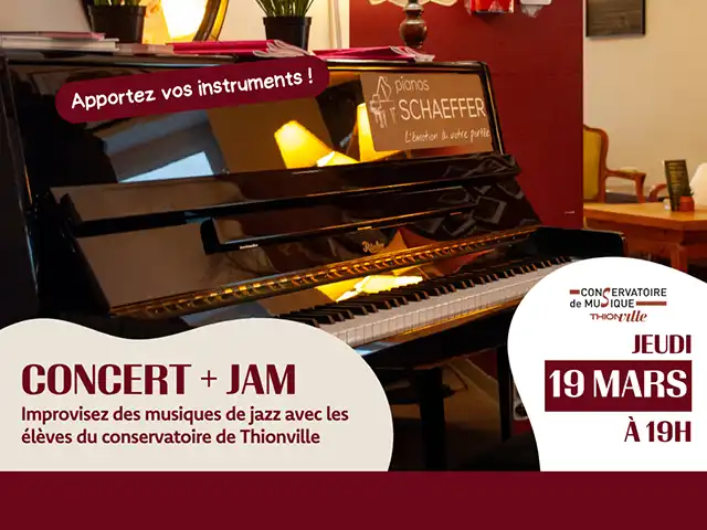 19-mars-concert-conservatoire-Thionville-Les-Beaux-Jours 19 mars, concert des élèves du conservatoire de Thionville suivi d'une jam session