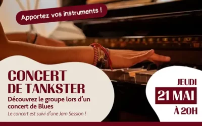 21 mai : Concert de Tankster Blues Band et jam