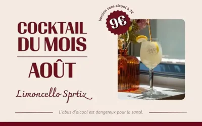 Cocktail du mois d’août au bar Les Beaux Jours Thionville