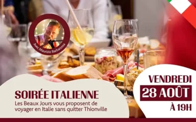 28 août : Soirée italienne avec Maurizio Barbarossa